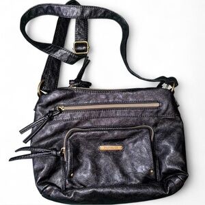 Stone & Co. Metallic Black Crossbody Bag